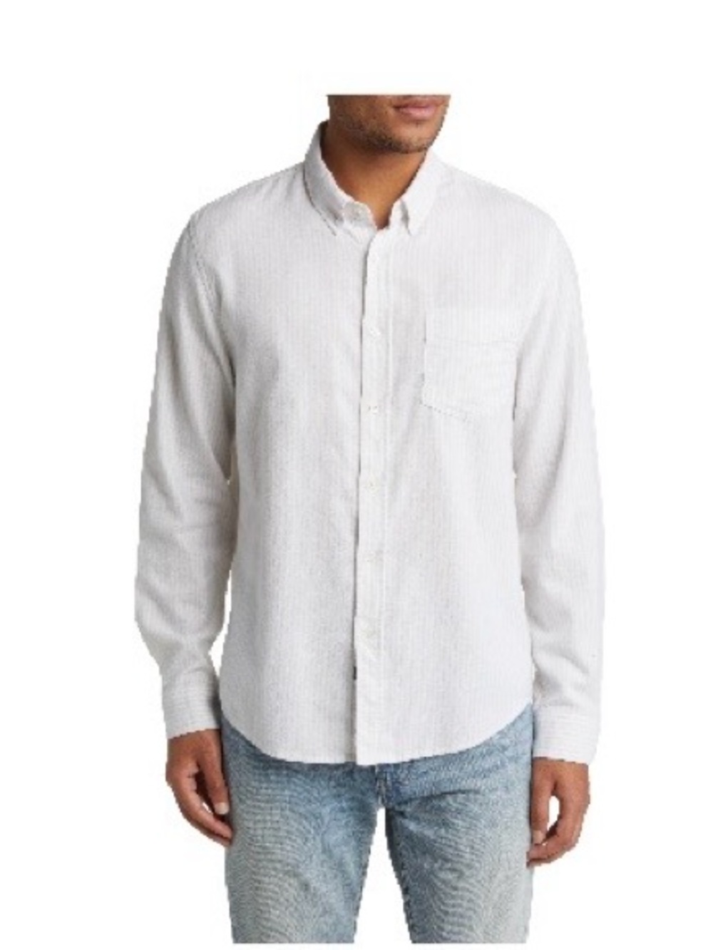 Rails White Button-Down Casual Shirt